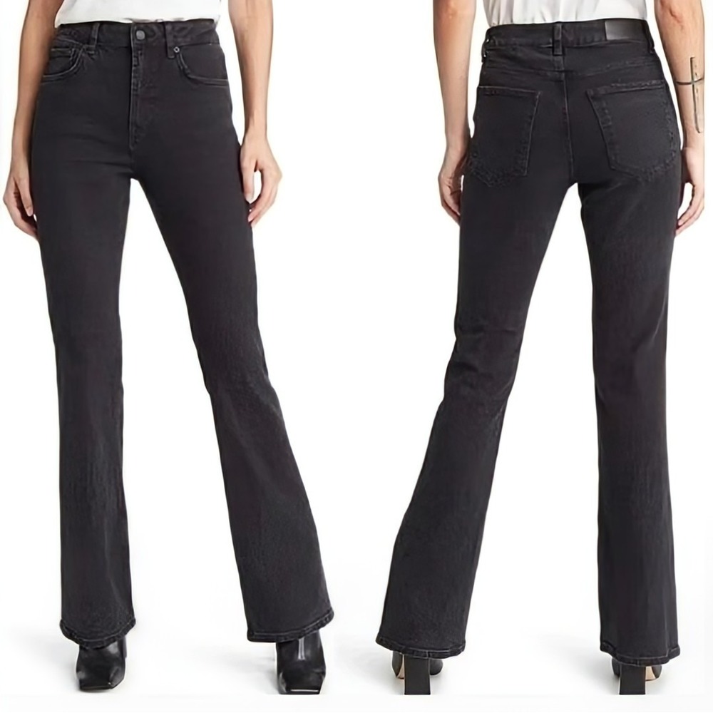NWT Rails Jeans The Sunset High Rise Slim Flare Black Size 24 00‎